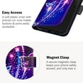 thumbnail image 6 of Designed for iPhone XS/X Premium PU Leather Pattern Flip Wallet Case Cover, Card Slots & Kickstand Wrist Strap Magnetic Closure Protective Phone Case for iPhone XS/X, Fireworks Butterfly, 6 of 8
