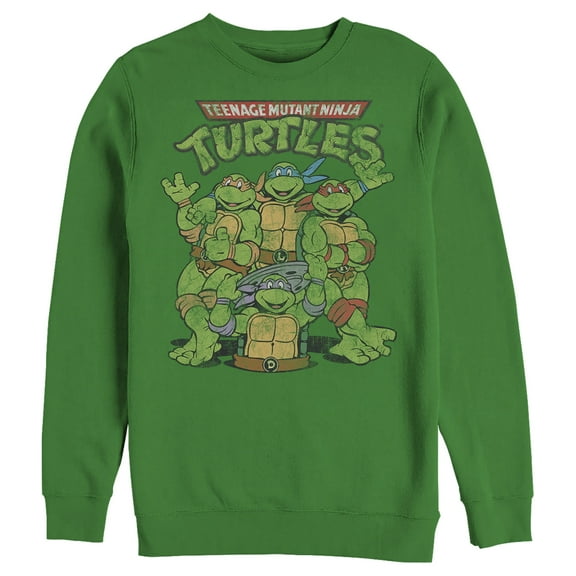 Men's Teenage Mutant Ninja Turtles Best Friend Shot Sweatshirt Kelly Green Medium