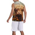 thumbnail image 2 of Honeii Cute Floral Cow print basktball shirt for men and women, Unisex basketball jersey for Theme party-Small, 2 of 6