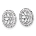 thumbnail image 2 of 14k White Gold 3/8ct Diamond Earring Jackets 14k White Gold Earrings, 2 of 2