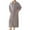 Gray, variant on Men's Winter Nightgown Loose and Warm Zipper Flannel Nightgown Home Wear