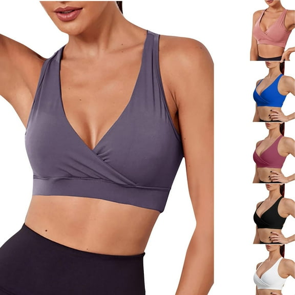 Darzheoy Sports Bras for Women Sports Underwear Fitness Yoga Bras Quick-drying Shockproof Vest Jogging Sports Bra M