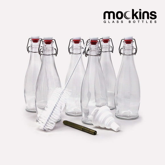 Mockins Bouteilles en Verre 17 Oz, Bouchons à Couvercle Basculant - Ensemble de 6 (MK-17Z-6P-31)