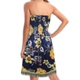thumbnail image 6 of Viadha Summer Dresses for Women 2024 Vacation Women's Bohemian Style Strapless Elastic Band Dress Without Sleeves Strapless Bra Fashionable Floral Print Dress, 6 of 7