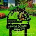 thumbnail image 2 of Handmadetneonsign Butterfly Memorial Metal With Stake, Butterfly Garden Stake For Yard Grave Cemetery 65202, 2 of 5