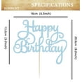 thumbnail image 3 of Decoración para tartas EONNCNT con purpurina azul claro para felicitación de cumpleaños, 3 of 6