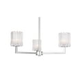 thumbnail image 3 of Woodbridge Lighting Candice 3-Light Opal Square Glass Chandelier in Chrome, 3 of 5
