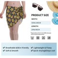 thumbnail image 6 of Bingfone Maple Leaves With Leopard Women's Sarong Swimsuit Cover Ups Bathing Suit Coverups Chiffon Beach Wrap Skirts, 6 of 6