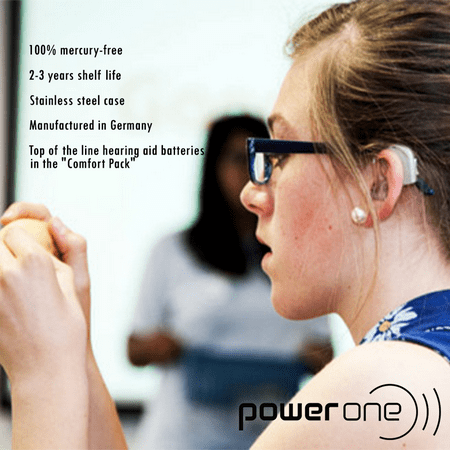 Power One Size 675 No Mercury Cochlear Implant Batteries (60 batteries)