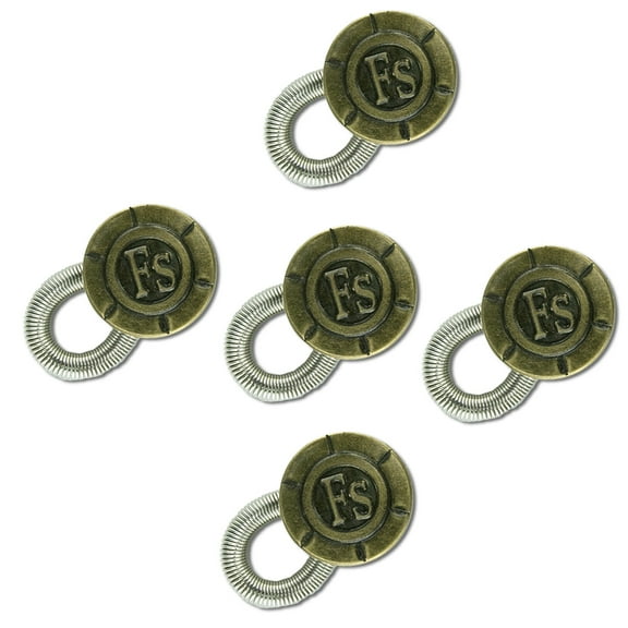 More of Me to Love Silver FS Logo Spring Metal Stretchy Button Pant Extender 5-Pack