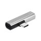 thumbnail image 3 of Sidaley 2 en 1 Tipo C a 3,5 mm Jack Auriculares Convertidor de carga USB Tipo-C Adaptador de audio para para Teléfono y Comunicación Plata seitruly DZ6679-03, 3 of 6