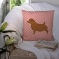 thumbnail image 3 of Carolines Treasures BB3609PW1414 Norfolk Terrier Checkerboard Pink Fabric Decorative Pillow, 3 of 4