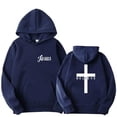 thumbnail image 5 of Sudadera con capucha con estampado de cruz de Jesús para hombre, diseño de hombre, sudadera con cordón, sudadera con capucha Harajuku para primavera y otoño, ropa deportiva con capucha, 5 of 5