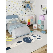 Unique Loom Whimsy Kids Collection Area Rug - Evermoor (5' 3" x 8' Rectangle Gray/Ivory)