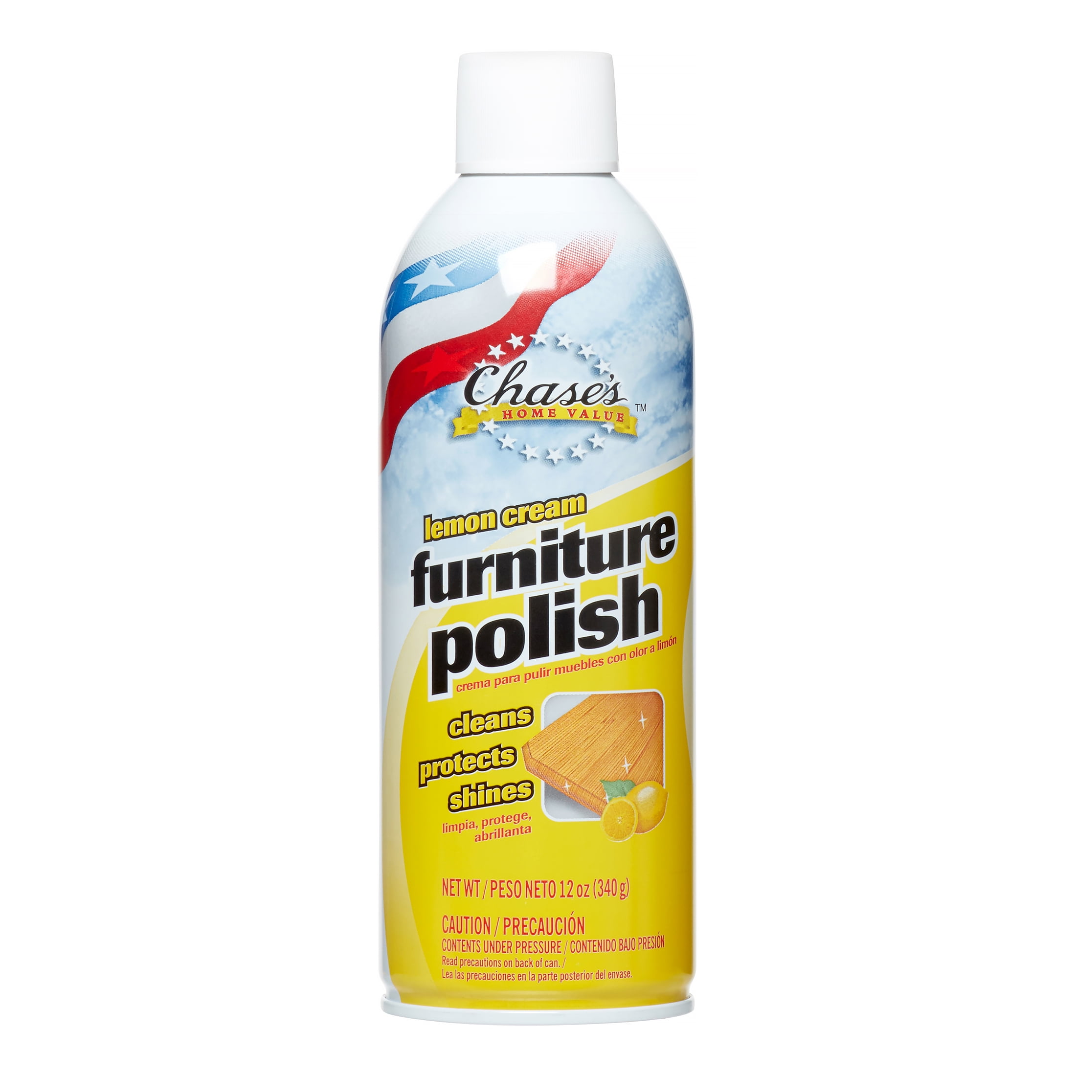 Chases Home Value Furniture Polish, Lemon, 12 Oz