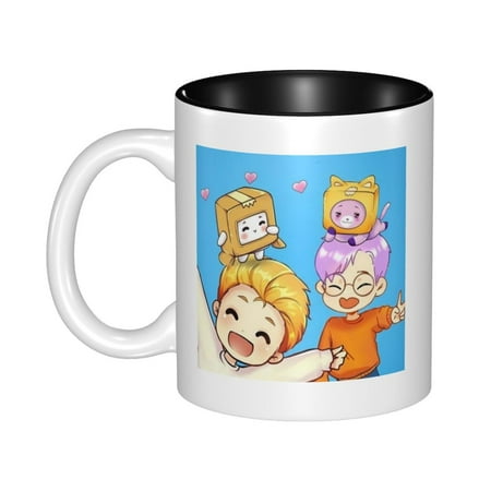 

Lankybox Coffee Mug Fun Mugs Black