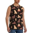 thumbnail image 2 of Honeii Labrador Retriever Dog Print Men's Sleeveless Muscle Shirts, Breathable & Quick-Dry Gym Shirt, Athletic Tank Top for Running, Fitness, and Outdoor Activities-Large, 2 of 7