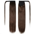 thumbnail image 2 of SEGO Clip in Hair Extensions Human Hair 100% Remy Human Hair Wrap Around Ponytail Extension Thick Long Straight Hairpiece with Comb Magic Paste Pony Tail, 2 of 7