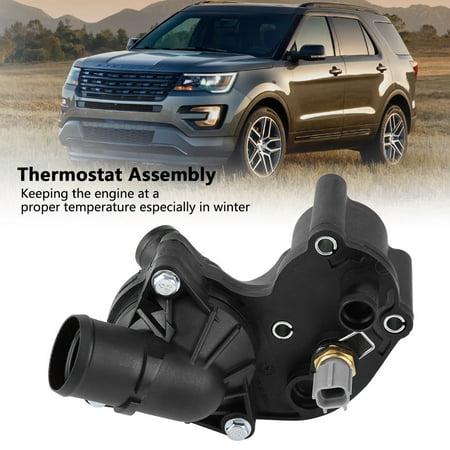 HURRISE Car Thermostat Assembly with Sensor for Ford Explorer Explorer Sport Trac Ranger, Thermostat Assembly, Thermostat with Sensor