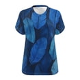 thumbnail image 4 of Qzwdhjm Womens Plus Size Tops V Neck Short Sleeve Tunics Comfy Casual Shirt Soft Summer Tshirts Travel Outdoor Blouses, 4 of 4