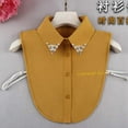 thumbnail image 5 of LoudSung Fake Collar Detachable Half Shirt Blouse False Collar Sets Elegant Diamond Pure Color Crystal Dickey Collar for Women Girls 3PCS, 5 of 8