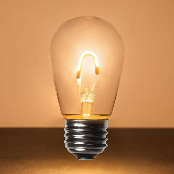 Wintergreen Lighting FlexFilament LED Warm White S14 Patio Light Bulbs, 5-Pack, E26 Base