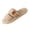 Coffee, variant on Slippers for Women Fuzzy Open Toe Indoor Cozy Slip On House Slides Shoes with Plush Lining Fall Winter Non Slip Warm Cozy House Slide Sandals with Double Strap Beige 37-38(US/6.5-7)