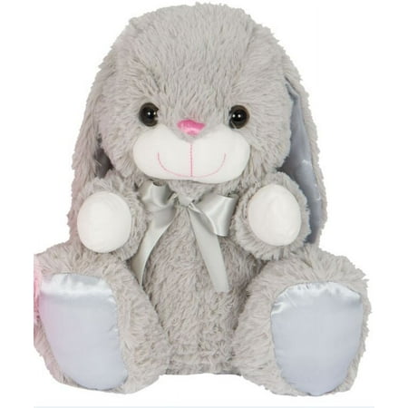 Kellytoy 14 inch Gray Sitting Thumper Bunny Plush