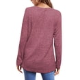 thumbnail image 3 of Fantaslook Long Sleeve Shirts for Women Crew Neck Casual Tunic Tops Lightweight Pullover, 3 of 6
