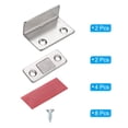 thumbnail image 3 of Uxcell Cabinet Magnetic Catch, Ultra Thin Adhesive Cabinet Door Magnetic Catch for Kitchen Drawer, Silver Tone 2 Pack, 3 of 7
