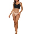 thumbnail image 2 of SOSTEN CHIC para Mujeres, Sujetador de Cobertura Completa, Tirantes Anchos, Con Corte Largolinea, Bralette Sin Aros, Talla D 38, Negro, 2 of 5