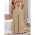 thumbnail image 6 of Biezeib Women's Long Pants Casual Loose Fitting Elastic Waist Wide Leg Solid Color Pants for Spring Summer, 6 of 6