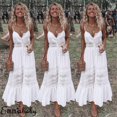 thumbnail image 1 of PENGXIANG Boho Soirée d'Été Robe de Soirée Robe Longue Maxi Bustier Oversize, 1 of 5
