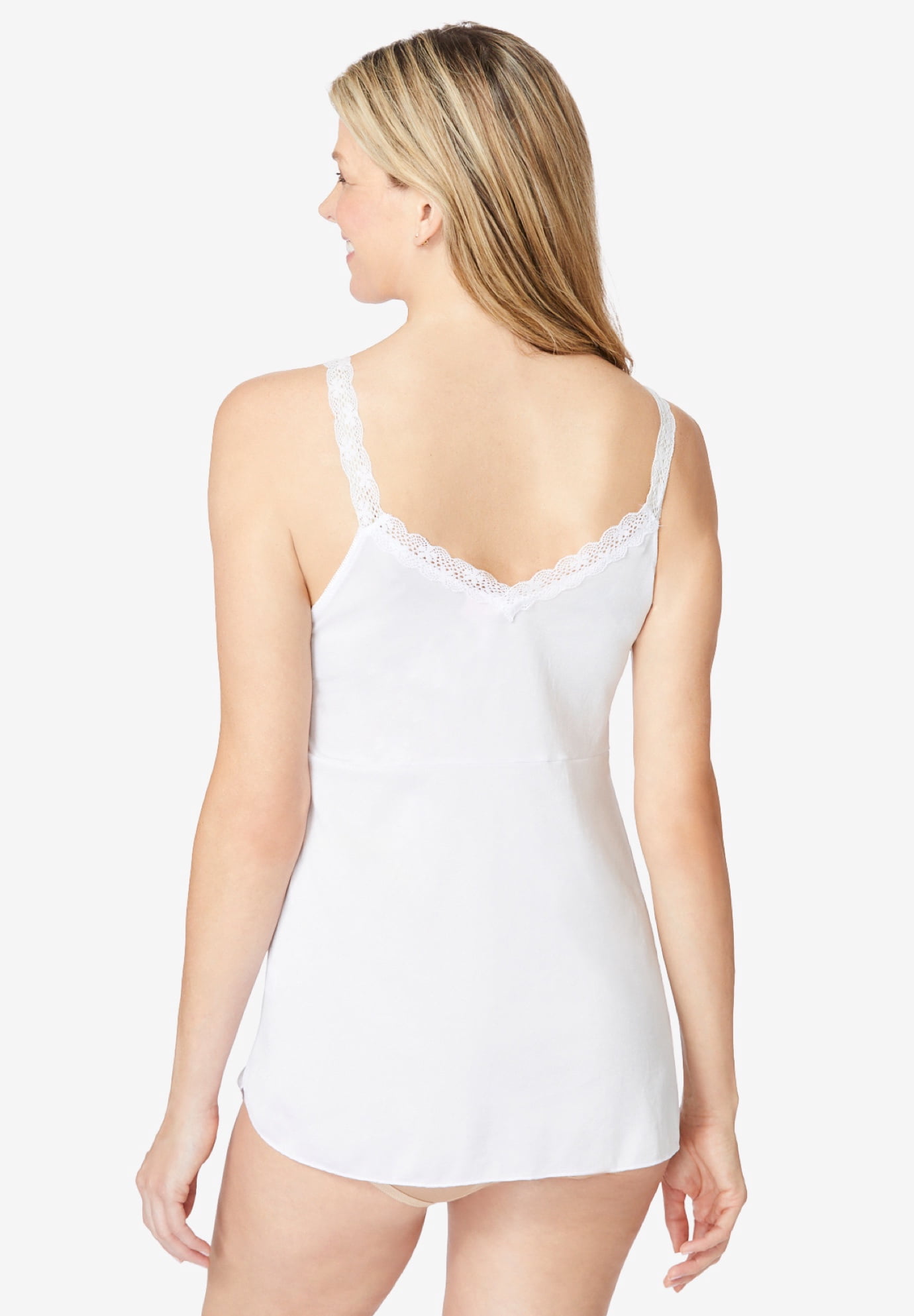 plus size white satin camisole