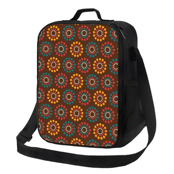 Disketp 60s and 70s Aesthetic1 Bolsa Térmica Estampada para Almuerzo, Lonchera para Hombres y Mujeres Adultos