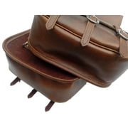 Western Horse Saddle Bag Handmade Leather Double Sided- Trail Riding Gear
