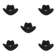 thumbnail image 2 of Decodeary Western Outback Cowboy Hat Channel Inner Cowboy Classic Hat Large Brim Provides black 5Set, 2 of 6