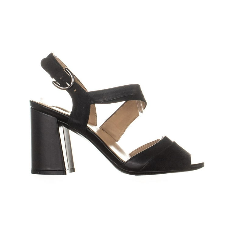 Womens Naturalizer Terah Ankle Strap Block Heel Boots Black