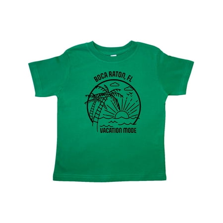 

Inktastic Summer Vacation Mode Boca Raton Florida Gift Toddler Boy or Toddler Girl T-Shirt