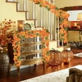 thumbnail image 6 of Honmine Fall Maple Leaves Garland, Artificial Maple Leaf Autumn Garland Hanging Fall Vines Table Decorations Front Door Fall Decor Thanksgiving Decorations Decor Outside Indoor Decor, 6 of 6
