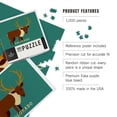 thumbnail image 2 of Lantern Press 1000 Piece Jigsaw Puzzle, Colorado, Elk Geometric, 2 of 5