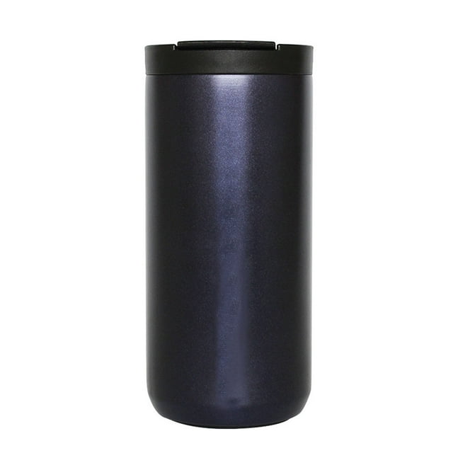 Billuyoard Taza de té de la leche con tapa de doble capa de acero inoxidable a prueba de fugas regalos de navidad taza térmica de viaje botella de agua de Cocina y Comedor Negro Billuyoard HA067336-02