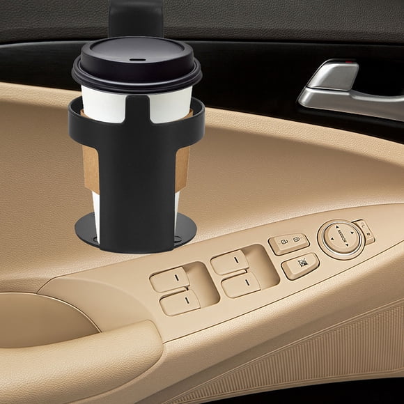 unbranded 2Ud Porta Vasos Para Puerta De Auto Negro Resistente Y Para Bebidas Y
