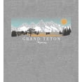 thumbnail image 2 of Adventure Society Grand Teton Wyoming Crew Neck Long Sleeve Heather Gray Adult Tee-XXL, 2 of 3