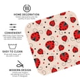 thumbnail image 4 of Kll Square Drink Coasters Set Of 4,Pu Leather Absorbent Coasters Set Decorative Coffee Cup Coasters Housewarming Gift For Home Decor-Red Ladybug, 4 of 9