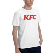 Kfc Logo Men'S Basic Short Sleeve T-Shirt Vogue White X-Large
