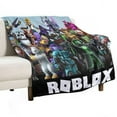 thumbnail image 2 of Roblox flannel blanket throw Plush Throw Blanket - Measures - Kids Super Soft Fleece Creeper Battle Bedding, 2 of 5