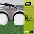 thumbnail image 7 of Auto Drive RV Wheel Covers Set of 2 - White with Felt, 7 of 7