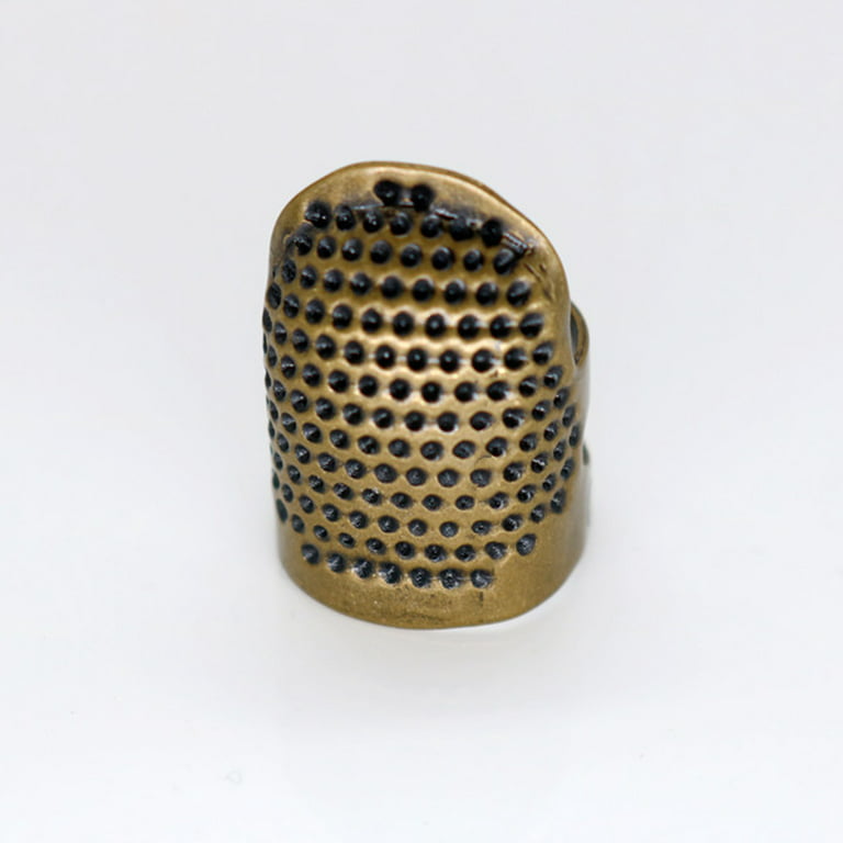 NORORTHY Metal Sewing Thimble Coin Leather Thimbles for Hand Sewing 6Pcs  Silver Metal Thimble Finger