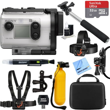 Sony FDR-X3000 4K Wi-Fi GPS Action Camera with Balanced Optical SteadyShot + 32GB Outdoor Adventure Mounting (Best Outdoor Action Camera)